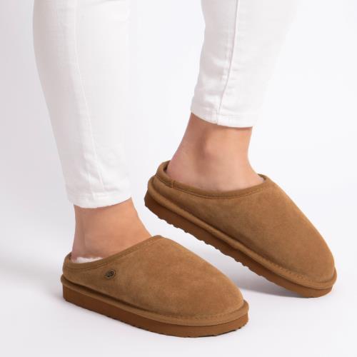 Ladies Kara Sheepskin Slipper Chestnut Extra Image 5